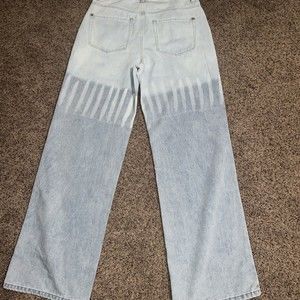 Cooper flash highrise skate wide leg ombre jeans sz 8 Fast Shipping